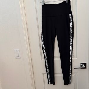 Michael Kors Black High-Waisted Logo Leggings